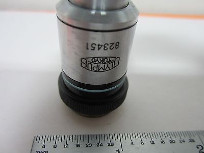 MICROSCOPE PART OBJECTIVE OLYMPUS JAPAN HI 100X OPTICS AS IS BIN#K9-46-C