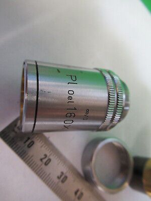 FOR PARTS cracked LEITZ 160X OBJECTIVE MICROSCOPE PART AS PICTURED &Z1-A-07