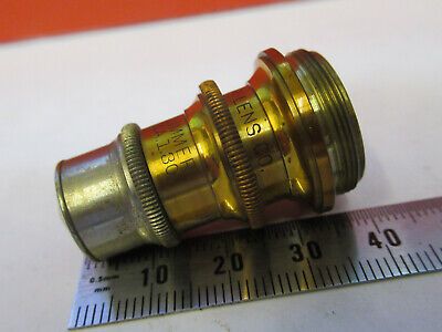 ANTIQUE BRASS SPENCER OBJECTIVE 95X LENS MICROSCOPE PART AS PICTURED &F6-B-118