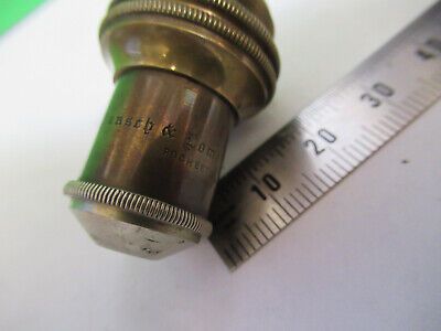 ANTIQUE BRASS BAUSCH LOMB OBJECTIVE MICROSCOPE PART OPTICS AS PICTURED &z9-a-109