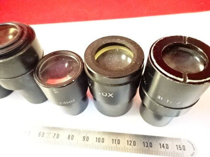 FOR PARTS LOT 7 EA EYEPIECES LEITZ + AO MICROSCOPE PART OPTICS AS IS &U7-B-41