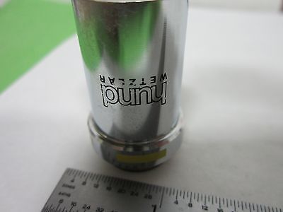 MICROSCOPE PART OBJECTIVE HUND WETZLAR GERMANY 10X OPTICS AS IS BIN#R7-10