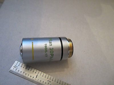 MICROSCOPE PART OPTICS OBJECTIVE 10X PLAN 10PH AS IS  BIN#RED