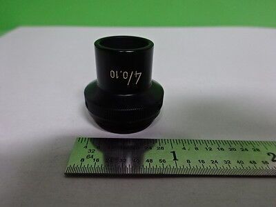 MICROSCOPE PART M20 WILD HEERBRUGG SWISS OBJECTIVE 4X OPTICS AS IS BIN#AC-51