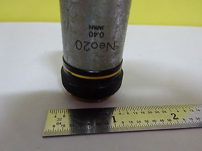 MICROSCOPE OBJECTIVE NEO20 OLYMPUS FAIR CONDITION OPTICS AS IS BIN#X6-25