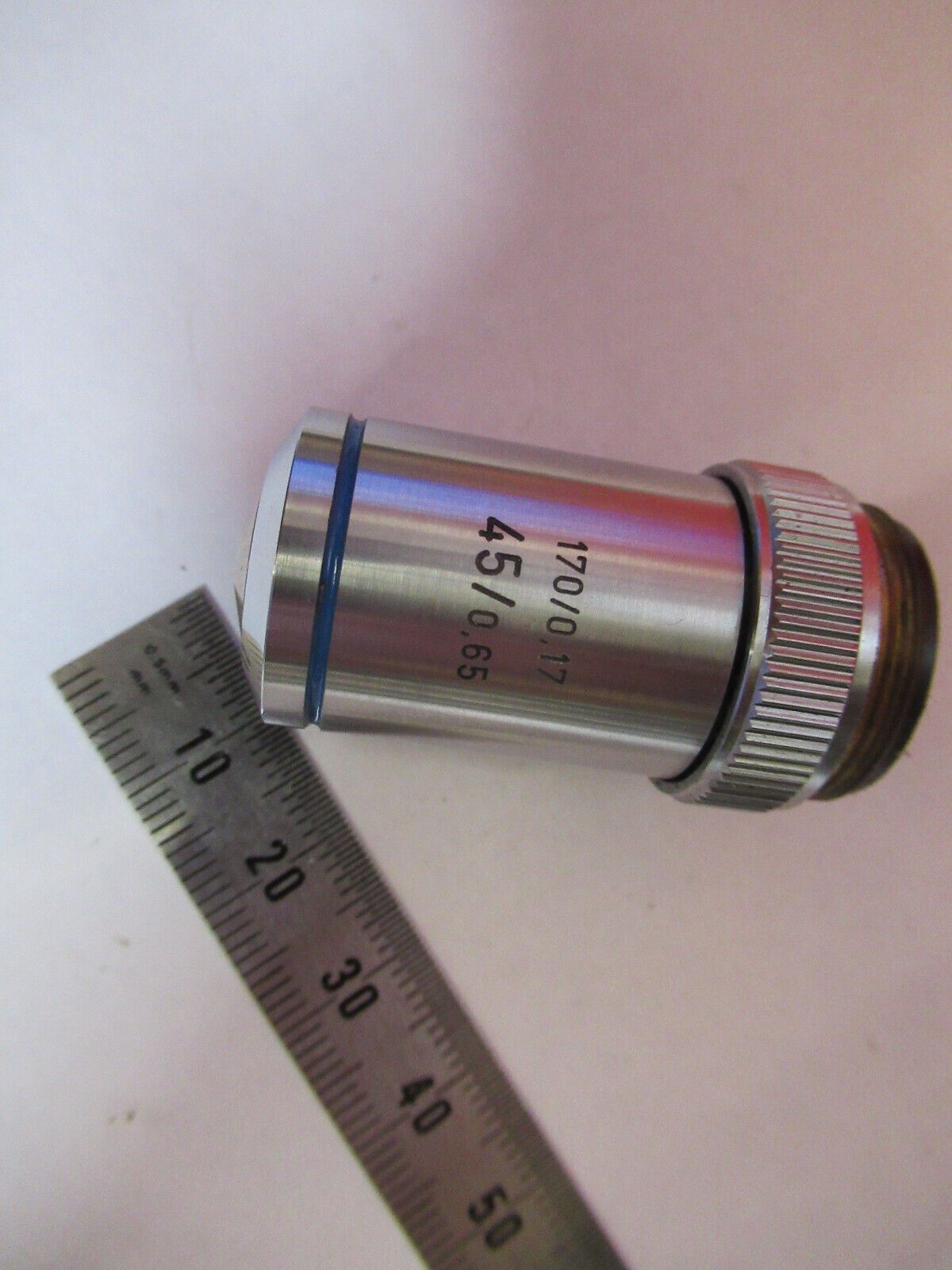 ELGEET GERMANY OBJECTIVE 45X OPTICS  MICROSCOPE PART AS PICTURED S9-A-15