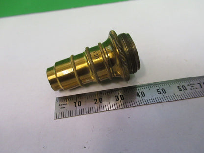 ANTIQUE BRASS SEIBERT III OBJECTIVE RARE MICROSCOPE PART AS PICTURED Z6-A-83