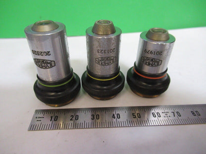 LOT OBJECTIVES OLYMPUS JAPAN POL MICROSCOPE PART AS PICTURED Z7-FT-81