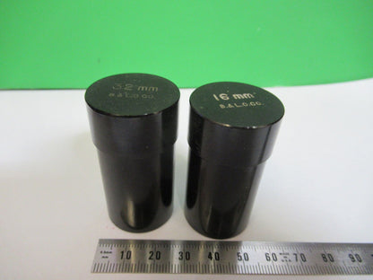 ANTIQUE EMPTY PAIR BAUSCH BRASS CANISTER MICROSCOPE PART as pictured R2-A-67