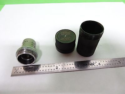 MICROSCOPE PART VINTAGE OBJECTIVE BAKER LONDON 2/3 OPTICS AS IS BIN#H7-A-06