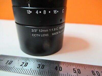 CCTV 12mm INSPECTION LENS MICROSCOPE OPTICS AS PICTURED &14-B-39