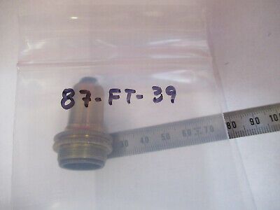 ANTIQUE BRASS LENS OPTICS OBJECTIVE MICROSCOPE PART LONDON AS PICTURED &87-FT-39