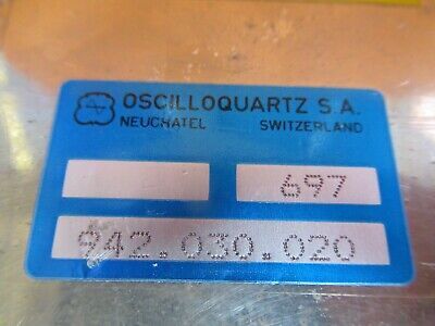 OSCILLOQUARTZ SWISS HIGH VOLTAGE POWER SUPPLY CESIUM CLOCK AS PICTURED #P7-A-02