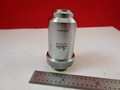 MICROSCOPE PART OBJECTIVE LEITZ WETZLAR GERMANY 40X OPTICS AS IS B#U1-B-11