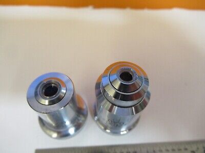 LOT 2 EA OBJECTIVE 10X 20X JAPAN OPTICS MICROSCOPE PART as pictured &A4-FT-93