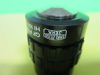 MICROSCOPE ZEISS OBJECTIVE 100X INFINITY OPTICS HI PLANACHROMAT BIN#11-DT-Z