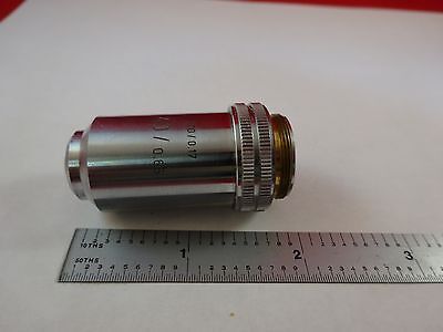 MICROSCOPE PART OBJECTIVE 40X LEITZ GERMANY OPTICS AS IS BIN#R2-C-11