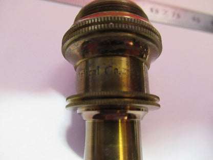 ANTIQUE BRASS OBJECTIVE BAUSCH LOMB 1/6  MICROSCOPE OPTICS AS PICTURED Q2-43