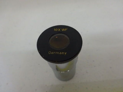 MICROSCOPE PART ROLYN GERMANY 10X WF EYEPIECE OCULAR OPTICS AS IS #AK-21