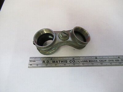 ANTIQUE BAUSCH LOMB BRASS DUAL NOSEPIECE MICROSCOPE PART AS PICTURED &B9-FT-03