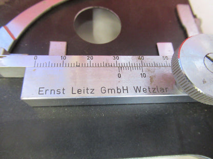 LEITZ WETZLAR GERMANY XY STAGE TABLE  MICROSCOPE PART AS PICTURED &P8-A-95