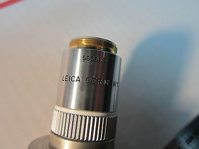 LEITZ WETZLAR GERMANY MICROSCOPE OBJECTIVE 100X FLUOTAR OPTICS BIN#A1-29