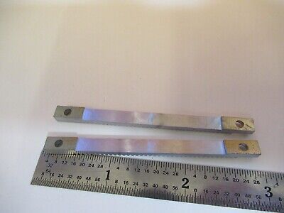 LOT BRASS LINEAR GEARS ANTIQUE MICROSCOPE PART AS PICTURED &1E-C-79