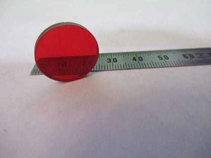 OPTICAL RED GLASS FILTER OPTICS AS PICTURED &H3-B-54