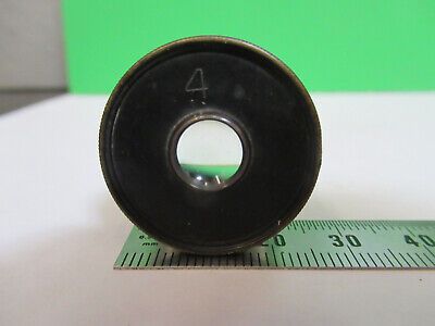 ANTIQUE ERNST LEITZ GERMANY  EYEPIECE "4" MICROSCOPE PART AS PICTURED Q9-A-55