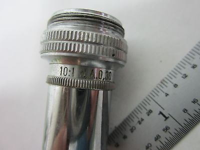 MICROSCOPE PART OBJECTIVE WOLFE WETZLAR GERMANY 10X OPTICS AS IS BIN#Q8-65