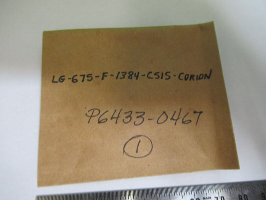 OPTICAL LENS CORION FILTER OPTICS AS PICTURED &H3-A-87