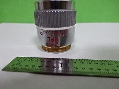 MICROSCOPE PART LEITZ GERMANY OBJECTIVE NPL 100X P POL POLARIZER OPTICS 4-DT-A-8