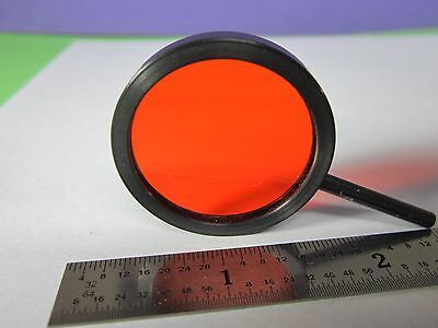 MICROSCOPE PART OPTICAL RED FILTER OPTICS AS IS BIN#34-28