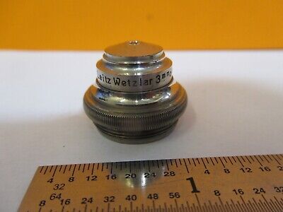 ANTIQUE ERNST LEITZ WETZLAR OBJECTIVE 3mm MICROSCOPE PART AS PICTURED &A3-B-82