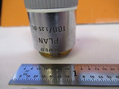 LEITZ GERMANY OBJECTIVE 100X /160 MICROSCOPE PART OPTICS AS PICTURED &85-B-35