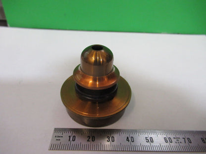 ANTIQUE BRASS CONDENSER PIECE UK ENGLAND MICROSCOPE PART AS PICTURED P2-B-84