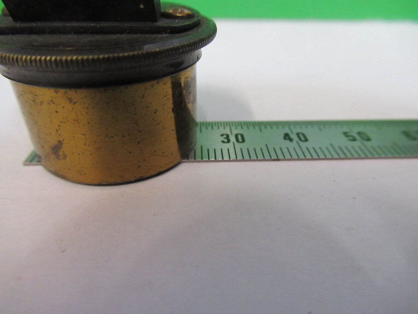 ANTIQUE BRASS EYEPIECE PRISM LENS RARE MICROSCOPE PART AS PICTURED &R6-A-07