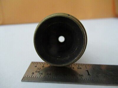 ANTIQUE BRASS ENGLAND OBJECTIVE LENS OPTICS MICROSCOPE PART AS PICTURED #F3-A-16