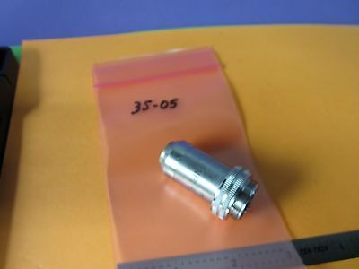 MICROSCOPE OPTICAL PART LEITZ WETZLAR GERMANY OBJECTIVE 6.3X OPTICS BIN#35-05