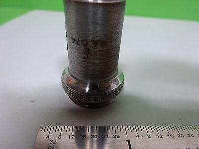 MICROSCOPE PART OBJECTIVE VINTAGE BAKER LONDON 1/6" OPTICS AS IS BIN#H7-A-19