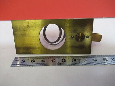 ANTIQUE BRASS NACHET STAGE ASSEMBLY FRANCE MICROSCOPE PART AS PICTURED &F6-B-26