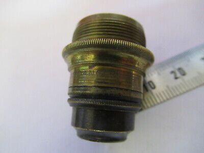 ANTIQUE BRASS JR DANCER OBJECTIVE MICROSCOPE PART LONDON AS PICTURED &87-FT-50