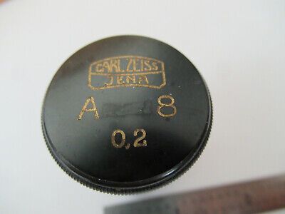 CARL ZEISS EMPTY OBJECTIVE CAN "A 8"  MICROSCOPE PART AS PICTURED #F2-A-38