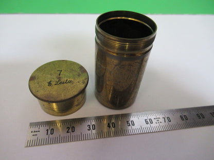 MICROSCOPE PART ERNST LEITZ ANTIQUE OBJECTIVE CANISTER AS PICTURED &H3-A-42