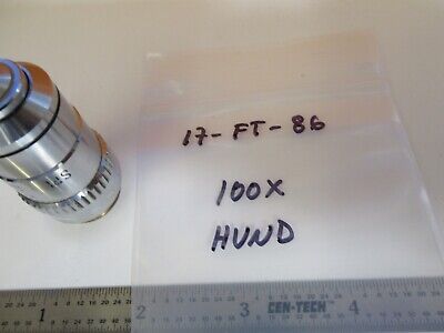 HUND WETZLAR 100X OBJECTIVE LENS OPTICS MICROSCOPE PART AS PICTURED &17-FT-86