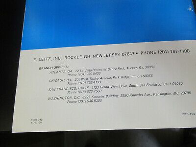 ORIGINAL BOOKLET LEITZ WETZLAR GERMANY PRICELIST MICROSCOPE PART AS PICTURED W3