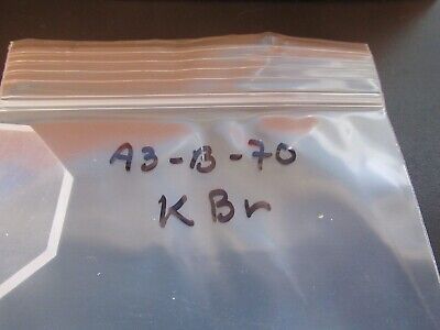 OPTICAL POTASSIUM BROMIDE KBr INFRARED OPTICS MATERIAL AS PICTURED &A3-B-70