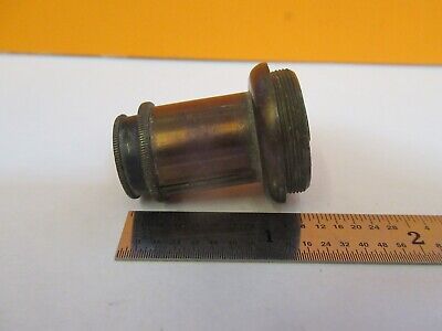 ANTIQUE BRASS UNKNOWN MAKER OBJECTIVE MICROSCOPE PART AS PICTURED &7B-B-30