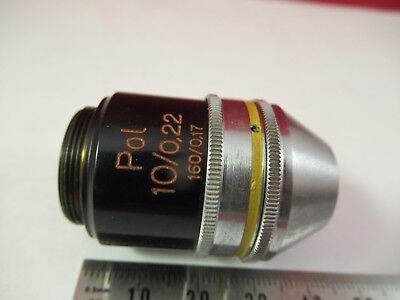 ZEISS GERMANY OBJECTIVE 10X 160/ POLAR POLARIZER MICROSCOPE PART OPTICS &46-A-13