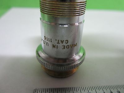 MICROSCOPE PART OBJECTIVE SPENCER USA 45X OPTICS AS IS BIN#S6-06